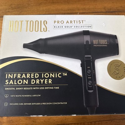 NEW HOT Tools Pro Artist Black Gold Infrared Ionic Salon Dryer