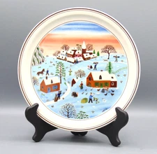 Villeroy & Boch Naif Design Four Seasons #4 "Winter" Hanging Wall Plate 9 1/4"
