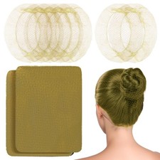 60 PCS Blonde Hair Nets Invisible Nylon Hairnets For Buns Women Men Decor