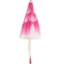 Peony Flower Oil Paper Umbrella Handmade Bamboo Silk Cloth Decoration Prop