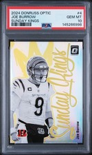 2024 PANINI DONRUSS OPTIC SUNDAY KINGS #4 JOE BURROW PSA 10
