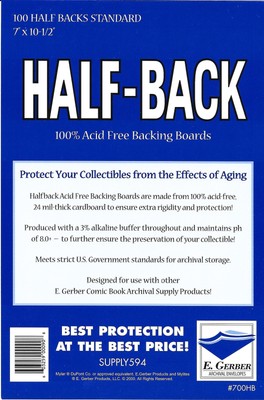 E.gerber 100 Half-backs Standard Comic Size - 7  X 10-1/2 