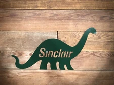 Sinclair Dino Sign Dinosaur Gas Pump Station Oil Can Shell Not Antique Porcelain