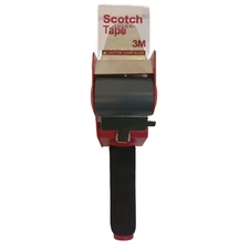 Scotch 3MTape Dispenser Gun Red Handheld 2 Inch Tape Roll Heavy Duty Foam Grip