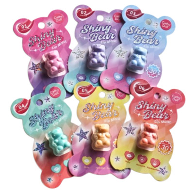 Lip Moist Cathy Doll Shiny Bear Cute Smooth Lips Hyaluronic New Year Set of 6