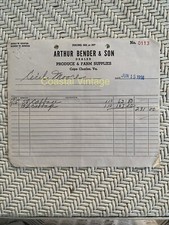 1956 Arthur Bender & Son Cape Charles Va Dealer Produce Farm Supplies Billhead