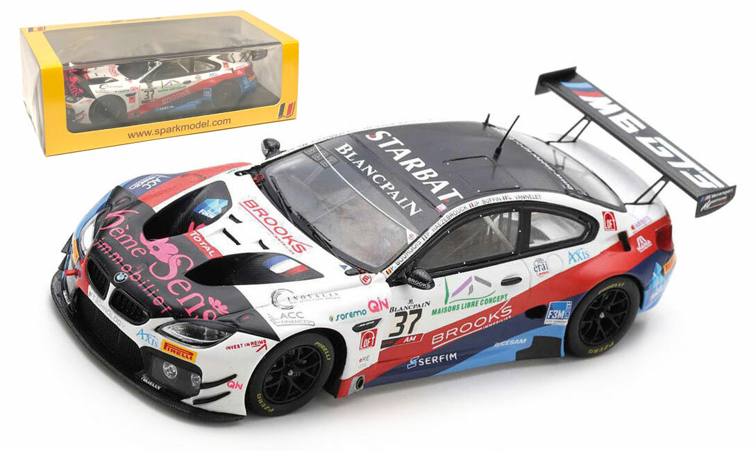 Spark SB278 BMW M6 GT3 #37 '3Y Technology' 24H Spa 2019 - 1/43 Scale