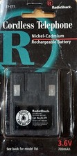Rechargeable Battery 3.6V Nickel Cadmium for Cordless Telephone Radio Shack NOS