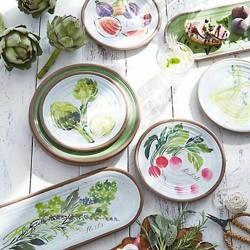 Set 2 Vassoi Antipasti Ovali in Melamina Alfresco 38cm x 15cm Nuovi - Foto 3 di 3
