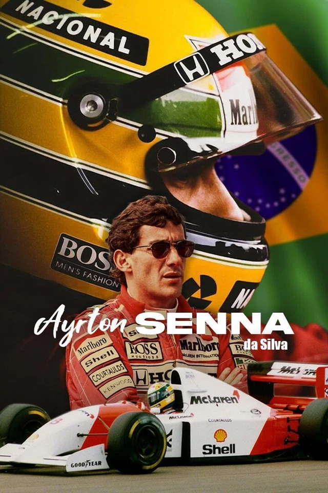 AYRTON SENNA POSTER SIZE A3 SIZE (45X32cm) FORMULA 1 ENGINES