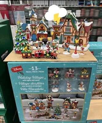 Disney Holiday Village Christmas Train Wagon W mini mouse Disney Holiday Village Christmas Train Wagon W mini mouse