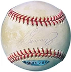Ken Griffey, Jr. signed Rawlings Official Major League Baseball fade/tone- UDA