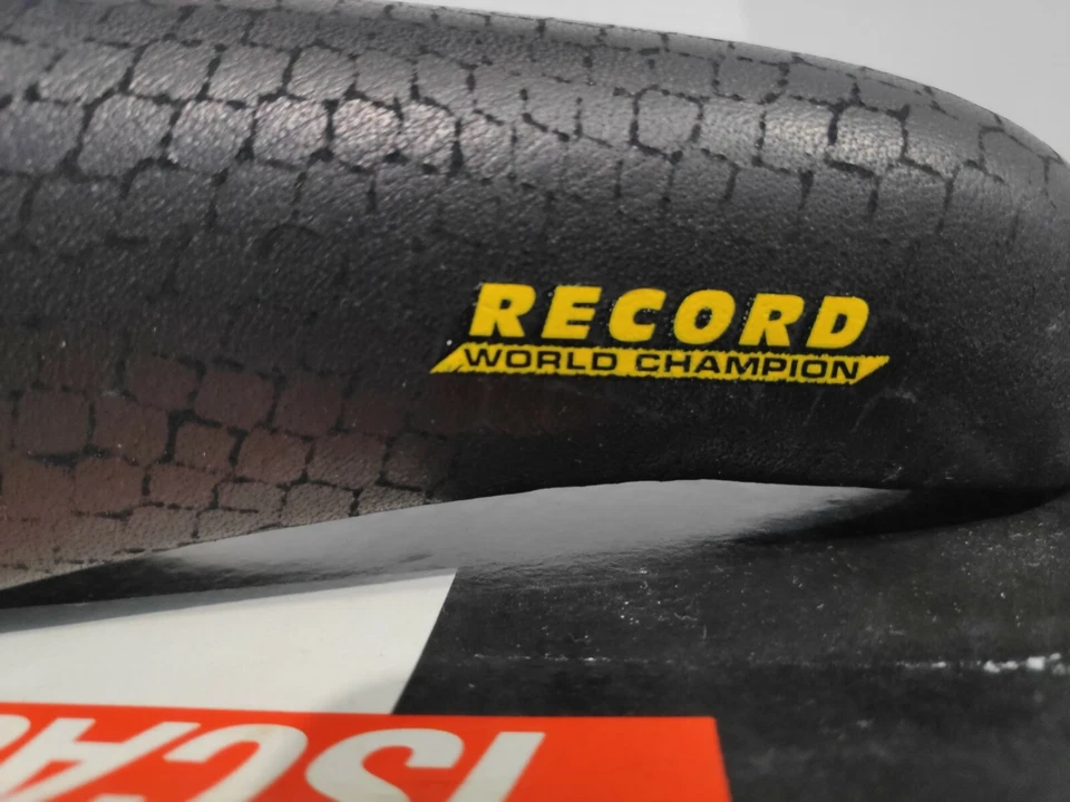 Selim de couro Iscaselle Record novo na caixa Eddy Merckx Columbus Campagnolo gravador - Imagem 3 de 4