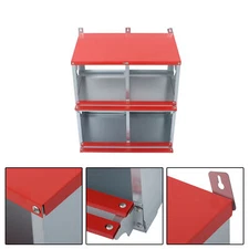 LABLT 4 Compartment Chicken Nesting Boxes Metal Poultry Nest Box Wall Mount