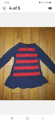 Neu Ralph Lauren Baby Mädchen Kleid marineblau und rot 12 Monate