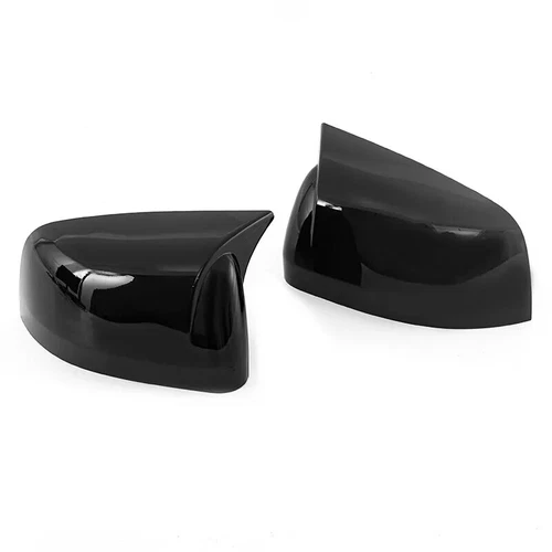 Gloss Black OX Horn Rearview Mirror Cover Caps For Jeep Grand Cherokee 2011-2022 - Picture 3 of 7