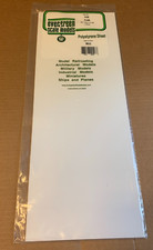 Evergreen Sheet Plastic 21" x 6" x .060" 2 pieces Polystyrene White New