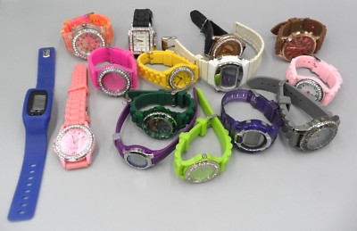 Lot of 15 Vintage Womens Ladies Watches Geneva Ninja Turtle Eiffel Tower Serena