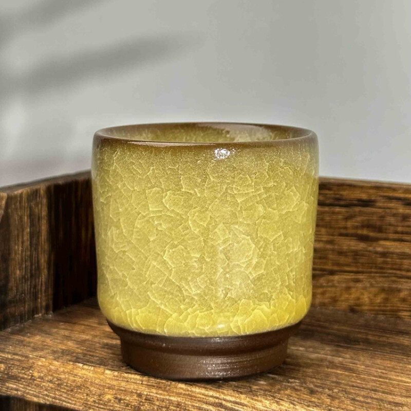 Jianzhan Lemon Yellow Ice Crack Tea Cup Ceramic Single Cup Tea Tasting