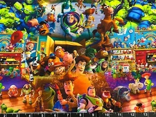 Tina SCRAP 9"x14" Custom Toy Story Woody Buzz Jessie Pixar Tumbler Cotton Fabric