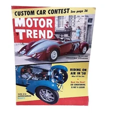 Motor Trend Magazine July 1957 Delage Speedster Bugatti Supercharged