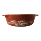 Vtg 70s/80s Pyrex Autumn Harvest Wheat Orange Casserole Dish 471-B 500 ml No Lid