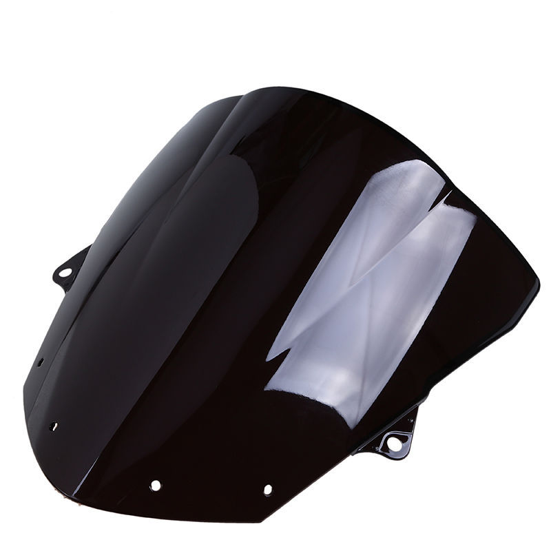 Bulle double courbure Kawasaki ZX6R 2015 en finition aérodynamique noir brillant