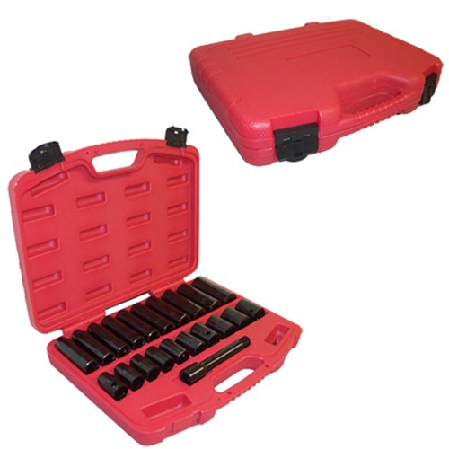 1/2" Drive Impact Socket 22 PC Set Shallow & Deep Metric 11mm to 24mm - Picture 2 of 4