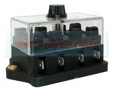 12v/24v Volt 4 Way Heavy Duty Standard Blade Fuse Box Holder Kit Car Van Marine