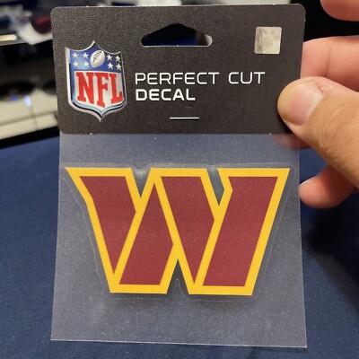 Washington Commanders 4x4” Perfect Cut Decal. Water Bottle, Hydro flask , NFL