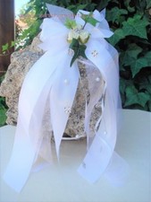 Kirchenschmuck Kirchbankschleife Stuhlschleife Hochzeit KS0002 weiss