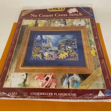Semco ☆ No Count Cross Stitch ☆ - Underwater Playground Canvas : Kit 1432.1