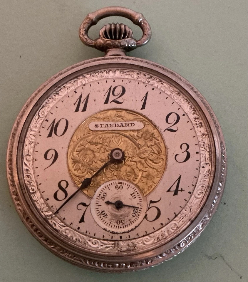 Vintage 1924 NY Standard 12s 7j Grade 173/k Silveroid Pocket Watch A1044 - Image 2 of 4