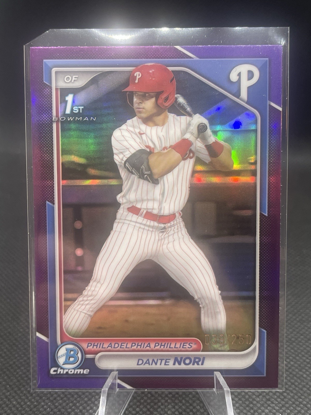 2024 Bowman Draft Chrome Dante Nori 1st #BDC-16 Purple Refractor /250 Phillies