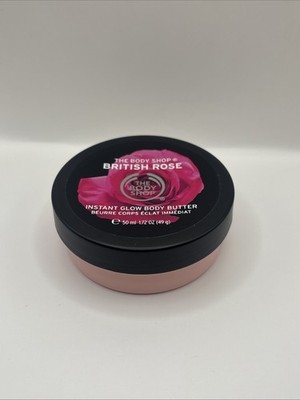The Body Shop Body Butter British Rose Instant Glow 1.72 OZ/50mL Travel Size