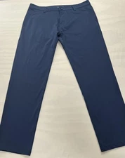 Rhone Pants Mens 36 Navy Blue Commuter Classic Stretch Chino Travel Golf Work