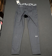 Under Armour Boys Black Compression Pants YS ColdGear Base 4.0 MSRP &65.00
