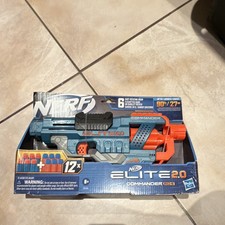 NERF Elite 2.0 Commander RD-6 Dart Blaster w/ 12 Darts, 6-Dart Drum