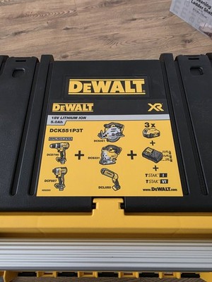 DeWALT DCK551P3T 18V XR Li-Ion bürstenlos Werkzeug-Set 5-tlg. 3 Akkus