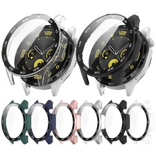 For Huawei Watch GT4 46MM Watch Case Screen Protector Cover Case w/Tempered Film