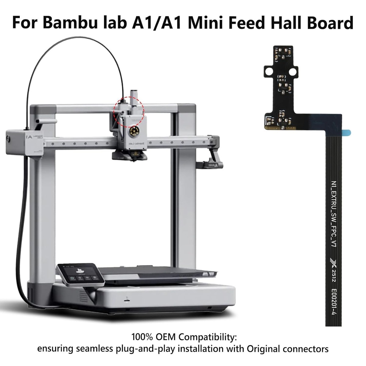 Original Bamboo Lab A1 Filament Sensor Replacement,Feed Hall Board
