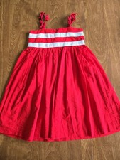 GIRLS 4 JANIE AND JACK RED SLEEVELESS DRESS
