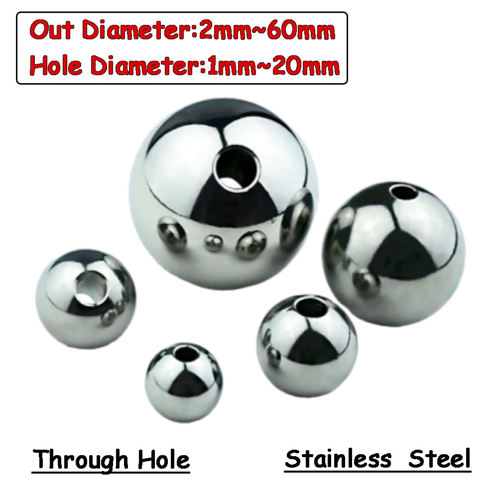 Stainless Steel Through Hole Balls Solid Perforated Steel Ball 2mm ~ 60mm