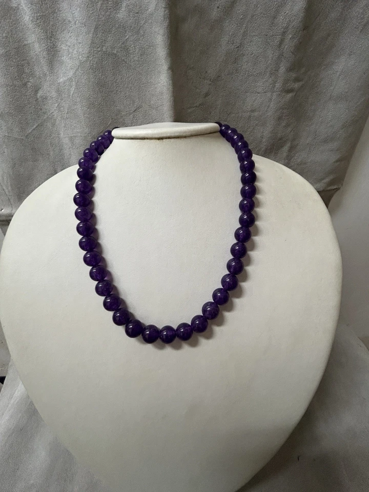 Gioiello Collana di Ametista Naturale Sferica - Immagine 2 di 4