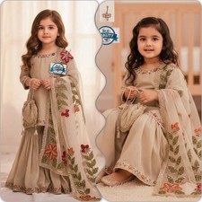 Readymade kids girls sharara party wear eid indian girls designer dress