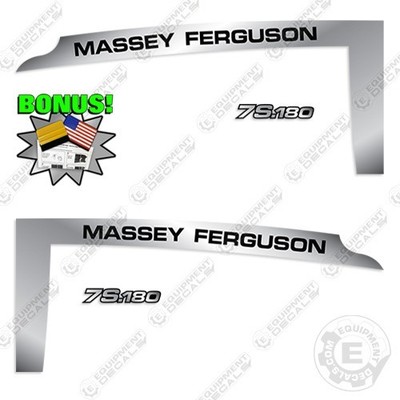 Fits Massey Ferguson 7s.180 Decal Kit Tractor - 7 YEAR OUTDOOR 3M VINYL! +BONUS
