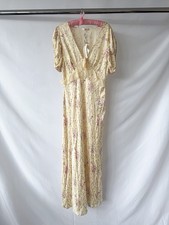 LoveShackFancy Lillian Floral Satin Dress US 10 UK 14