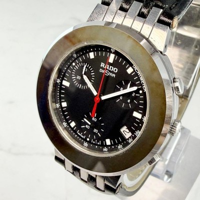 RADO DiaStar Chronograph 538.0470.3 Quartz Date Small Seconds Black Watch