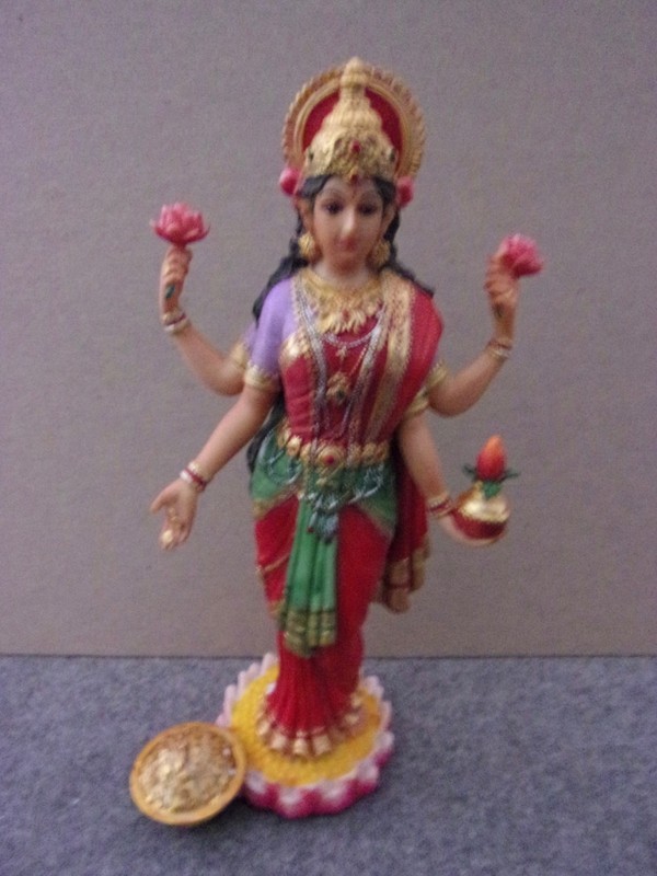 Hindu Goddess Sri Lakshmi Goddess Of Prosperity 10 in Tall Pacific Giftware