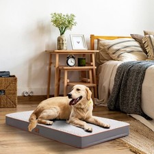 Orthopedic Dog Bed for Large Dogs - Big Waterproof Dog Crate Bed with Removab...